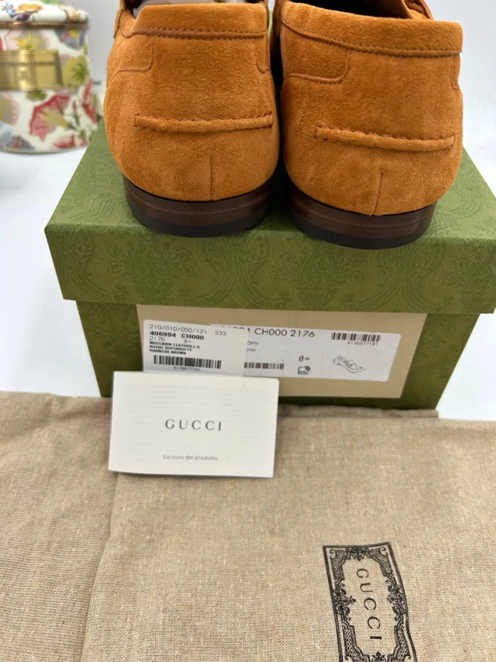Men’s Gucci Jordaan Suede Horsebit Loafers. Size 8.5 (fits 9.5 US) Made in Italy